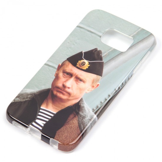 Чехол ТПУ Путин для Samsung Galaxy S6 edge, арт.008519