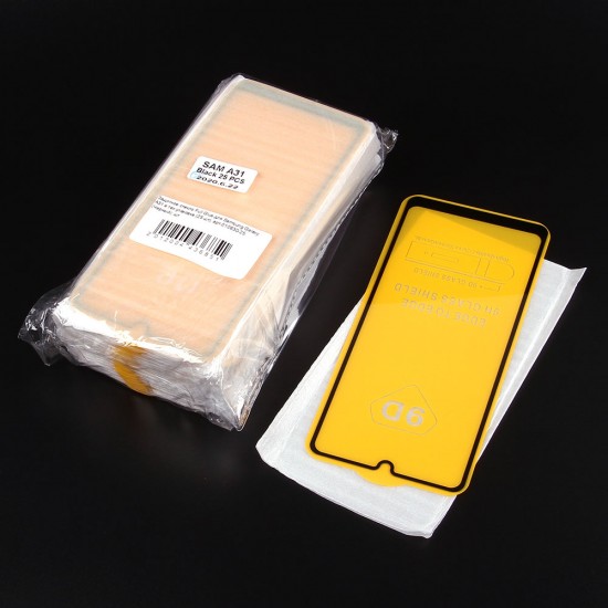 Защитное стекло Full Glue для Samsung Galaxy A31 в тех.упаковке (25 шт), арт.010630-25