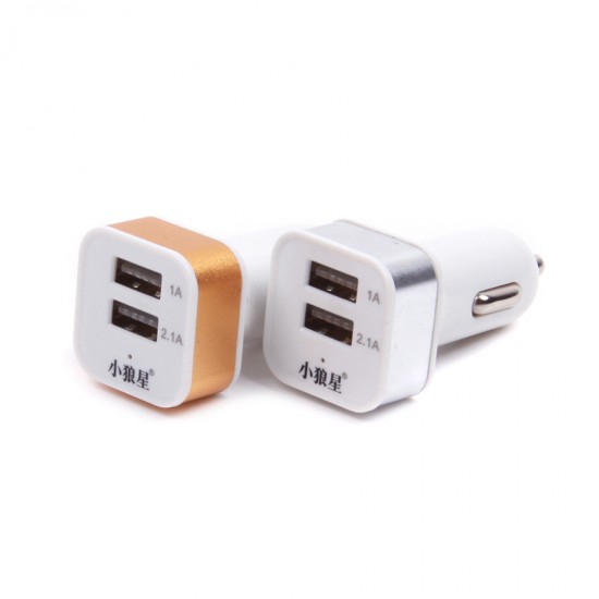 Автомобильный адаптер на 2 USB 2,1 А без упаковки, арт.010197