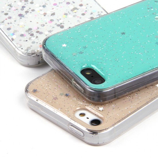 Чехол ТПУ с блестками для iPhone 5/5S, арт.011057