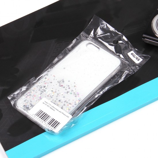 Чехол ТПУ с блестками для iPhone 6/6S, арт.011057