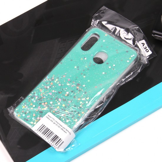 Чехол ТПУ с блестками для Samsung Galaxy A30, арт.011057