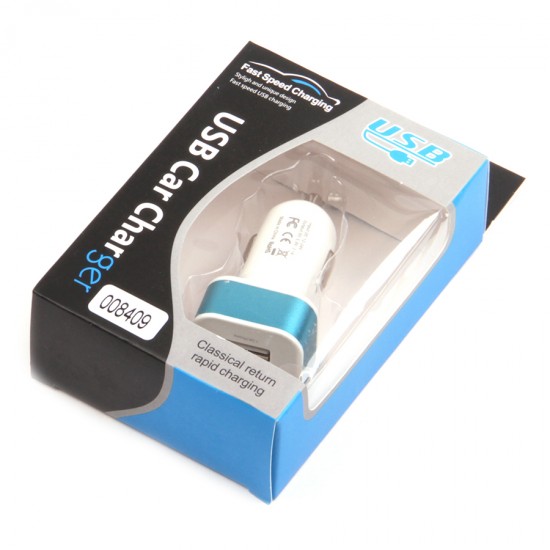 Автомобильный адаптер на 2 USB 3100 mAh, арт.008409