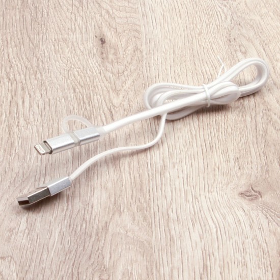 USB дата кабель 2 в 1 для Apple iPhone /micro USB, 1м, арт.010127