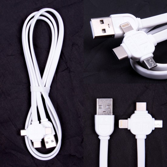 Универсальный USB кабель Remax 3 в 1 для Apple iPhone/Type-C/micro USB, арт.009795