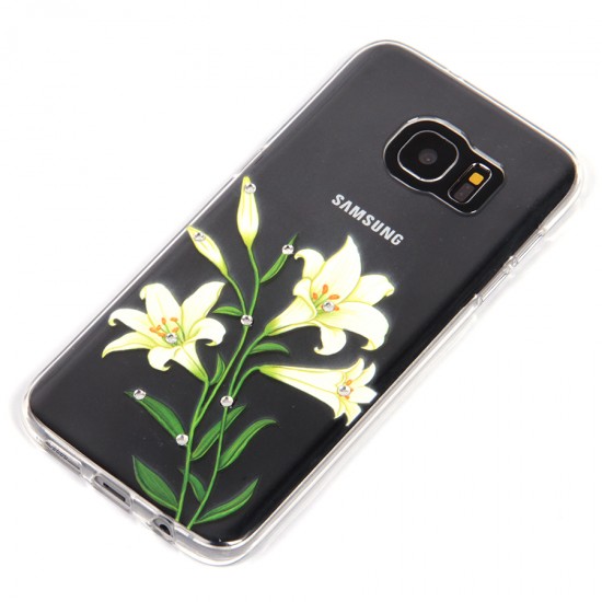Силиконовый чехол со стразами для Samsung Galaxy S7 Edge, арт. 009158