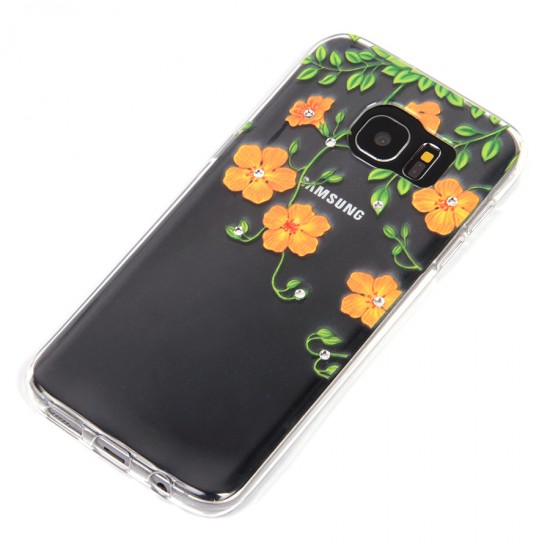 Силиконовый чехол со стразами для Samsung Galaxy S7 Edge, арт. 009161