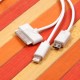 USB дата кабель 3 в 1 для Apple iPhone/micro USB, арт.009485