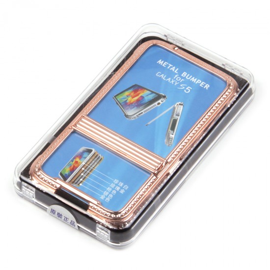 Бампер-подставка металлический со стразами для Samsung G900 Galaxy S5, арт.008597