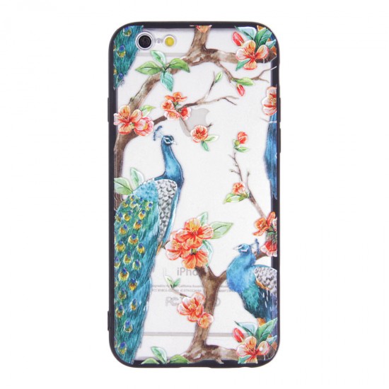 Чехол ТПУ Павлин для iPhone 6/6S, арт. 010163