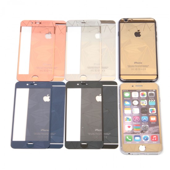 Декоративное защитное стекло Diamond 2 в 1 для iPhone 6/6S, арт.009048