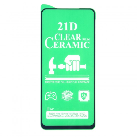 Стекло Ceramic Xiaomi Redmi Note 10/10S противоударное, арт. 012537-1