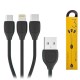 USB дата кабель Remax 3 в 1 для Apple iPhone /micro USB / Type C RC-050th, арт.011233