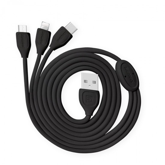 USB дата кабель Remax 3 в 1 для Apple iPhone /micro USB / Type C RC-050th, арт.011233