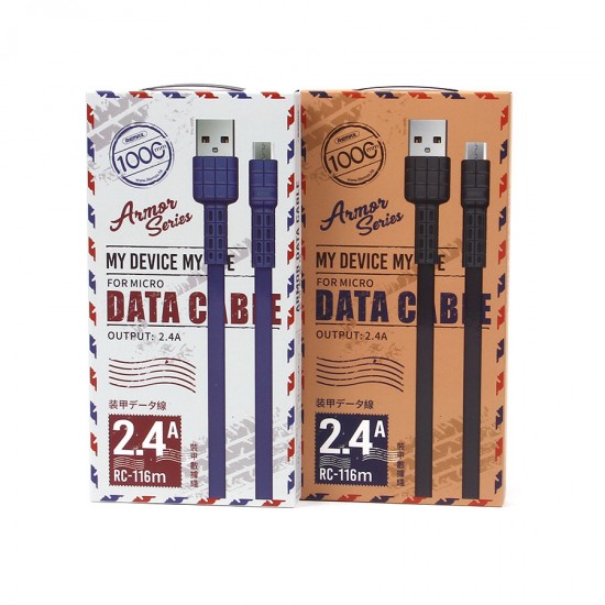 USB дата кабель Remax Armor Series for Micro-USB RC-116m, арт.010828