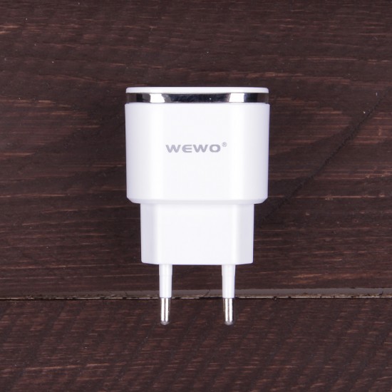 Сетевой адаптер Wewo на 2 USB 2.4 А, арт.010212