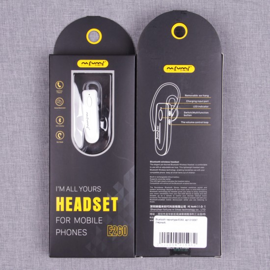 Bluetooth гарнитура E260, арт.010097