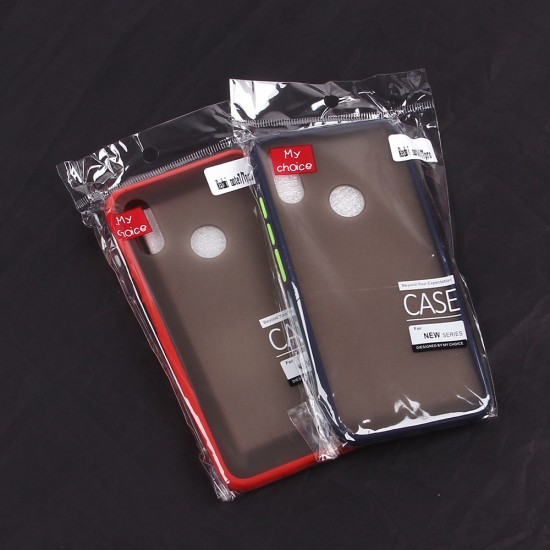 Матовый чехол ТПУ с цветными бортиками для Xiaomi Redmi Note 7/7 Pro, арт 011417