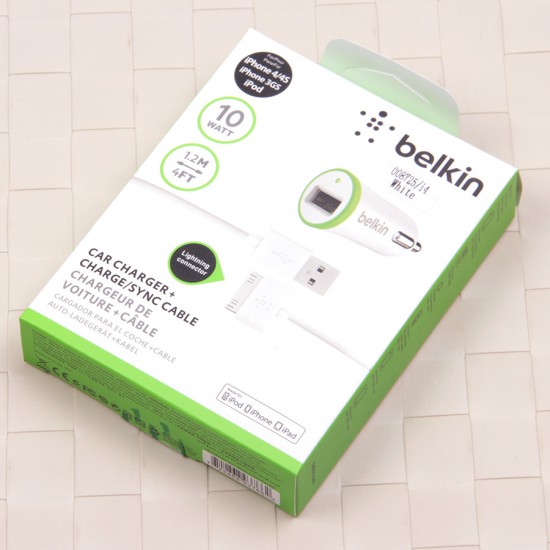 Автомобильное зарядное устройство Belkin 2 в 1 для iPad/iPhone 4/4s/3G/3Gs 2100 mAh, арт. 008725