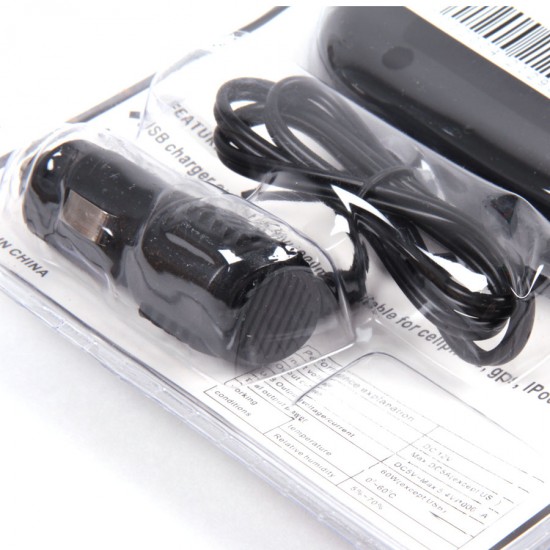 Тройник прикуривателя с USB разъемом WF-0032, арт.010068